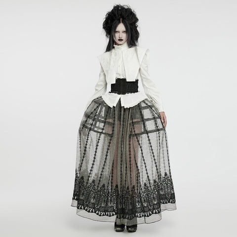 Retro-Gothic-Shirt mit breiter Schulter