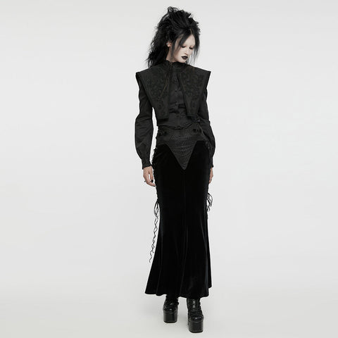Retro-Gothic-Shirt mit breiter Schulter
