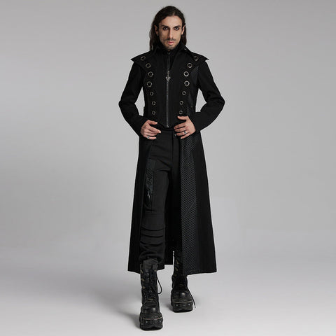 Lange Jacke mit Punk-Optik