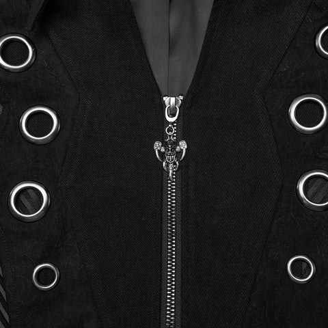 Lange Jacke mit Punk-Optik