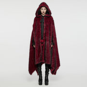 Goth Asymmetrischer Plüschumhang
