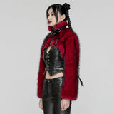 Punk personalisierte kurze Pelzjacke