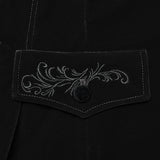 Goth Exquisiter bestickter Mantel