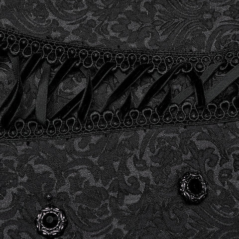 Jacquard-Hemd mit Rüschenkragen