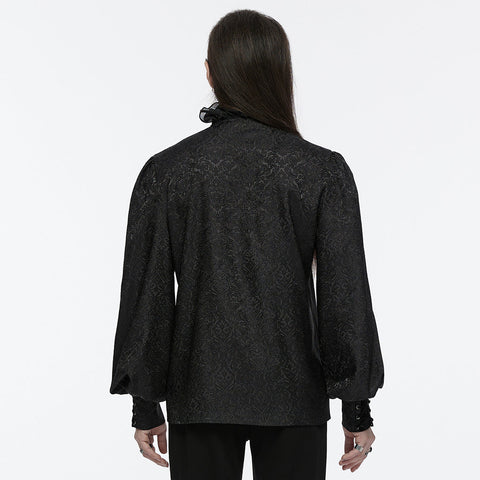 Jacquard-Hemd mit Rüschenkragen