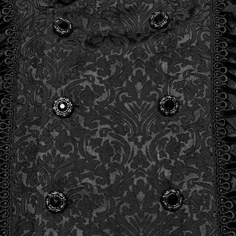 Jacquard-Hemd mit Rüschenkragen