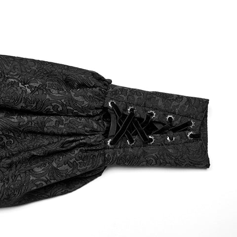 Jacquard-Hemd mit Rüschenkragen