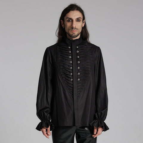 Goth Exquisites 3D-Plissee-Hemd