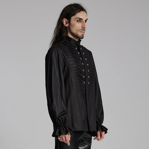 Goth Exquisites 3D-Plissee-Hemd