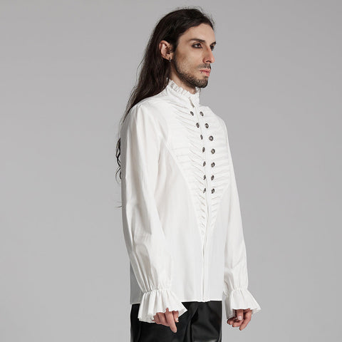 Goth Exquisites 3D-Plissee-Hemd