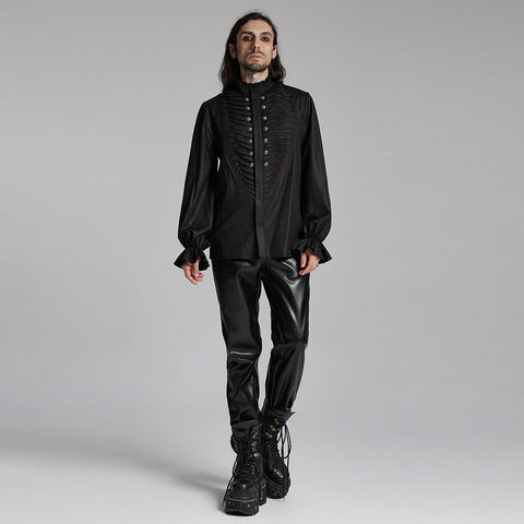 Goth Exquisites 3D-Plissee-Hemd