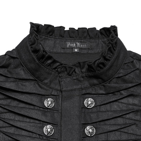 Goth Exquisites 3D-Plissee-Hemd