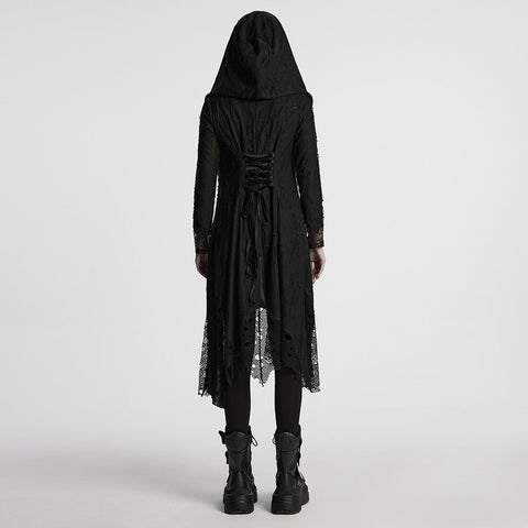 Gothic Dekadenter asymmetrischer Strickmantel