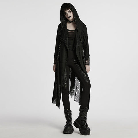 Gothic Dekadenter asymmetrischer Strickmantel