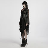 Goth asymmetrischer Revers-Kimono
