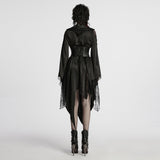 Goth asymmetrischer Revers-Kimono