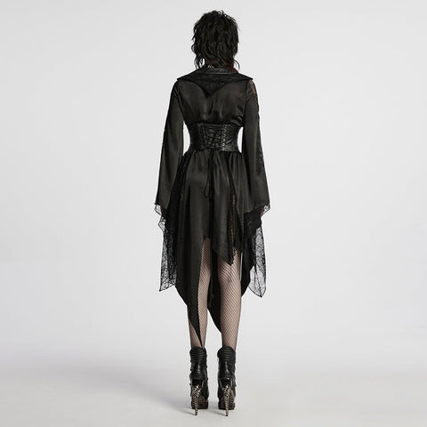 Goth asymmetrischer Revers-Kimono