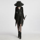 Goth asymmetrischer Revers-Kimono