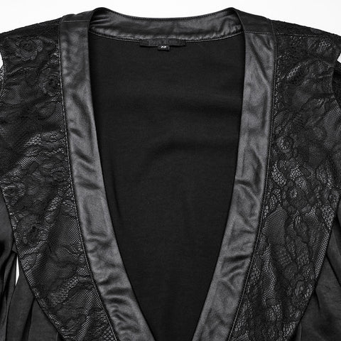 Goth asymmetrischer Revers-Kimono