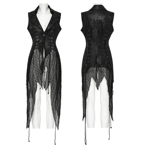 Goth Dark Alien Asymmetrische Weste