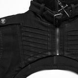 Punk-Jeansweste im ultrakurzen Schnitt