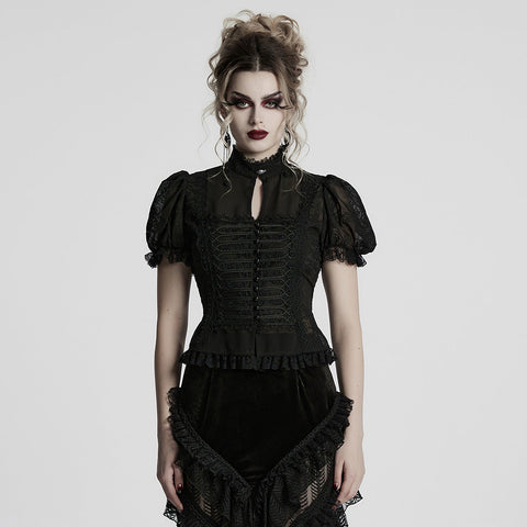 Gothic Wunderschönes Chiffonhemd