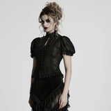 Gothic Wunderschönes Chiffonhemd