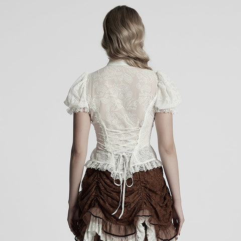 Gothic Wunderschönes Chiffonhemd
