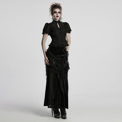 Gothic Wunderschönes Chiffonhemd