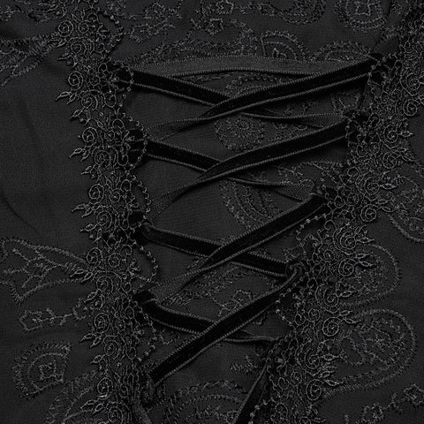 Gothic Wunderschönes Chiffonhemd