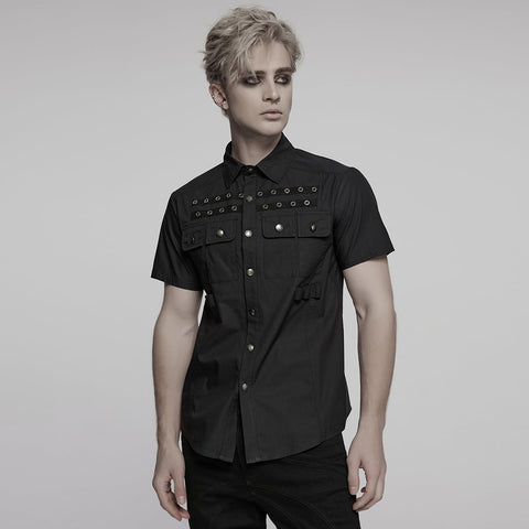 Punk-elegantes Kurzarmhemd