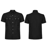 Punk-elegantes Kurzarmhemd