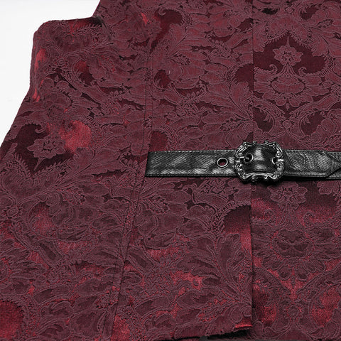 Gothic-Weste mit Jacquard-Revers
