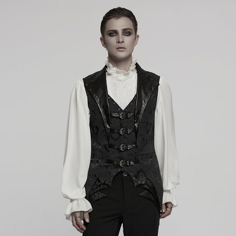 Gothic-Weste mit Jacquard-Revers