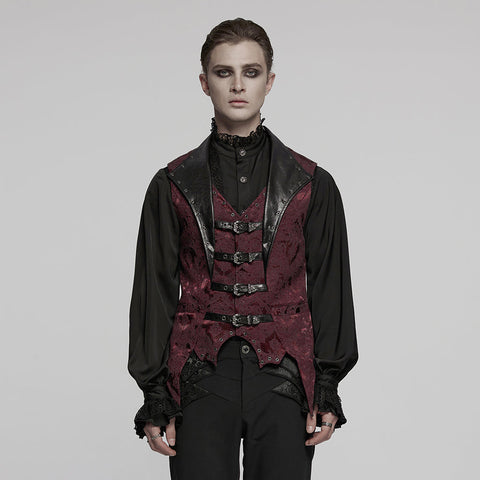 Gothic-Weste mit Jacquard-Revers