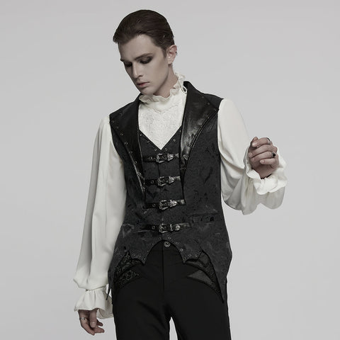 Gothic-Weste mit Jacquard-Revers