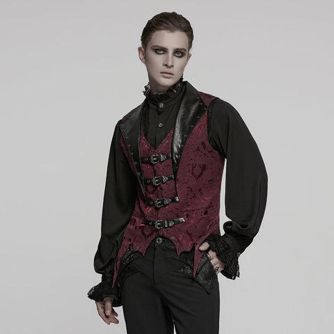 Gothic-Weste mit Jacquard-Revers