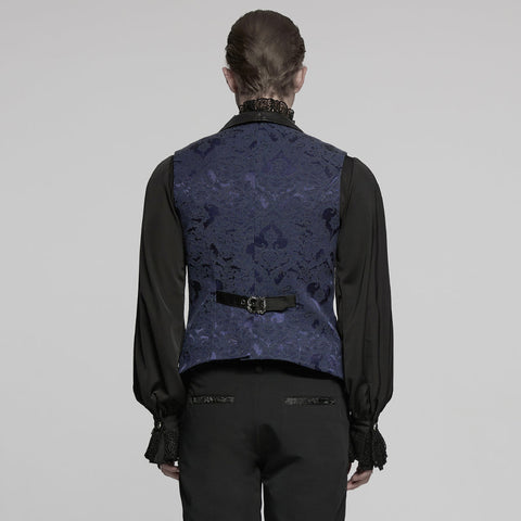 Gothic-Weste mit Jacquard-Revers
