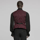 Gothic-Weste mit Jacquard-Revers