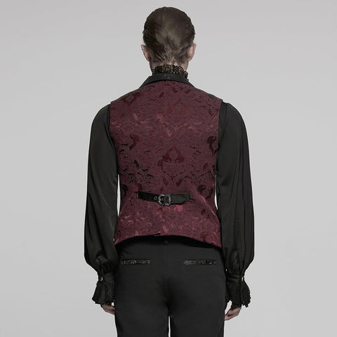Gothic-Weste mit Jacquard-Revers