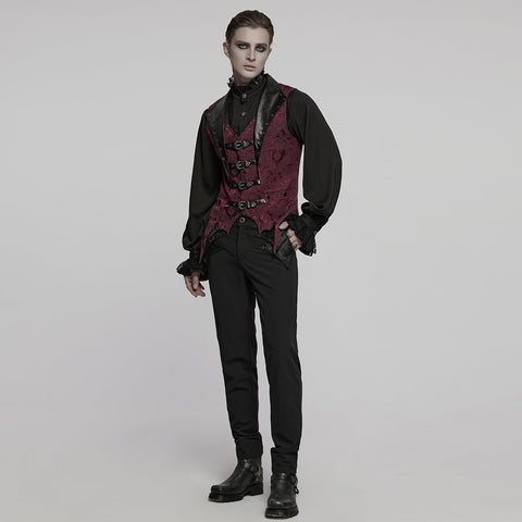 Gothic-Weste mit Jacquard-Revers