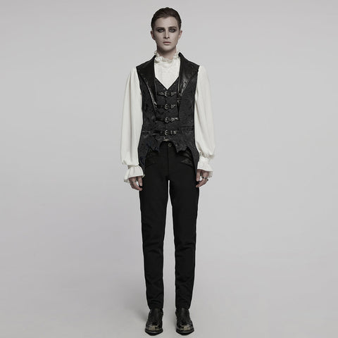 Gothic-Weste mit Jacquard-Revers