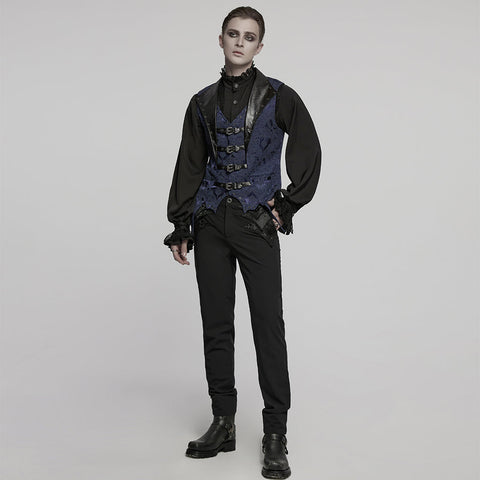 Gothic-Weste mit Jacquard-Revers