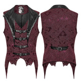 Gothic-Weste mit Jacquard-Revers