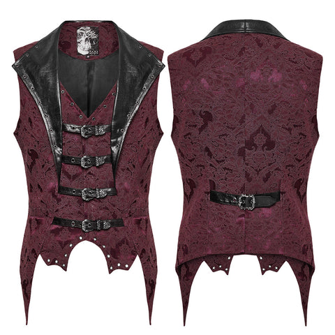Gothic-Weste mit Jacquard-Revers