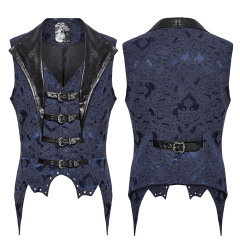 Gothic-Weste mit Jacquard-Revers