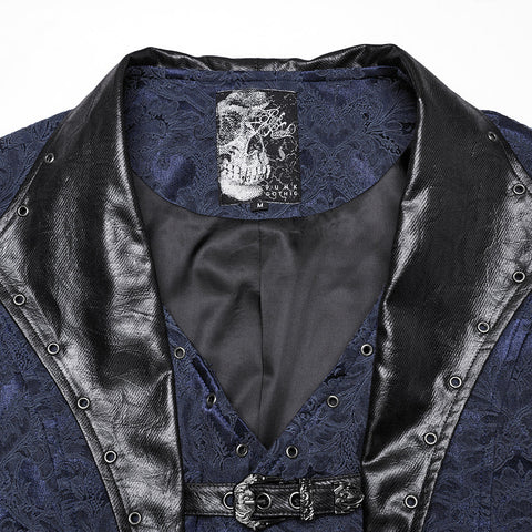 Gothic-Weste mit Jacquard-Revers