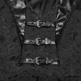 Gothic-Weste mit Jacquard-Revers
