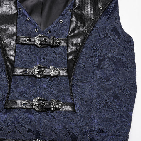 Gothic-Weste mit Jacquard-Revers