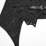 Gothic-Weste mit Jacquard-Revers